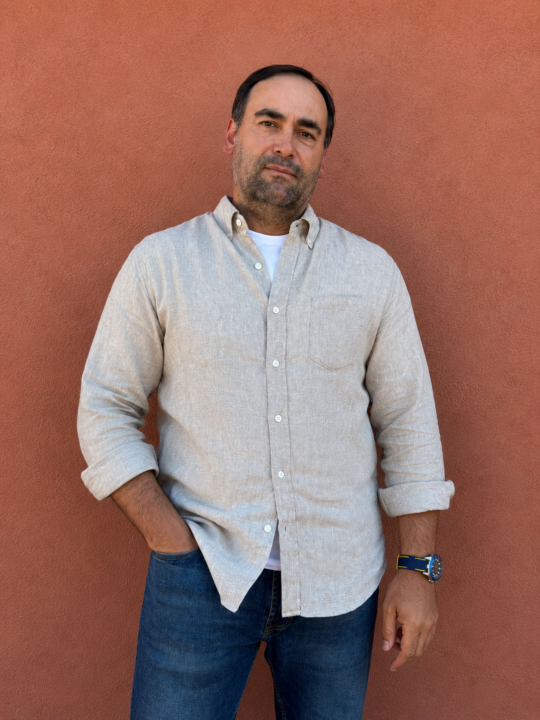 Professional portrait of a Tucson home remodeling expert Adrian Garcia, providing custom renovation, interior design, and luxury residential transformation services throughout Southern Arizona